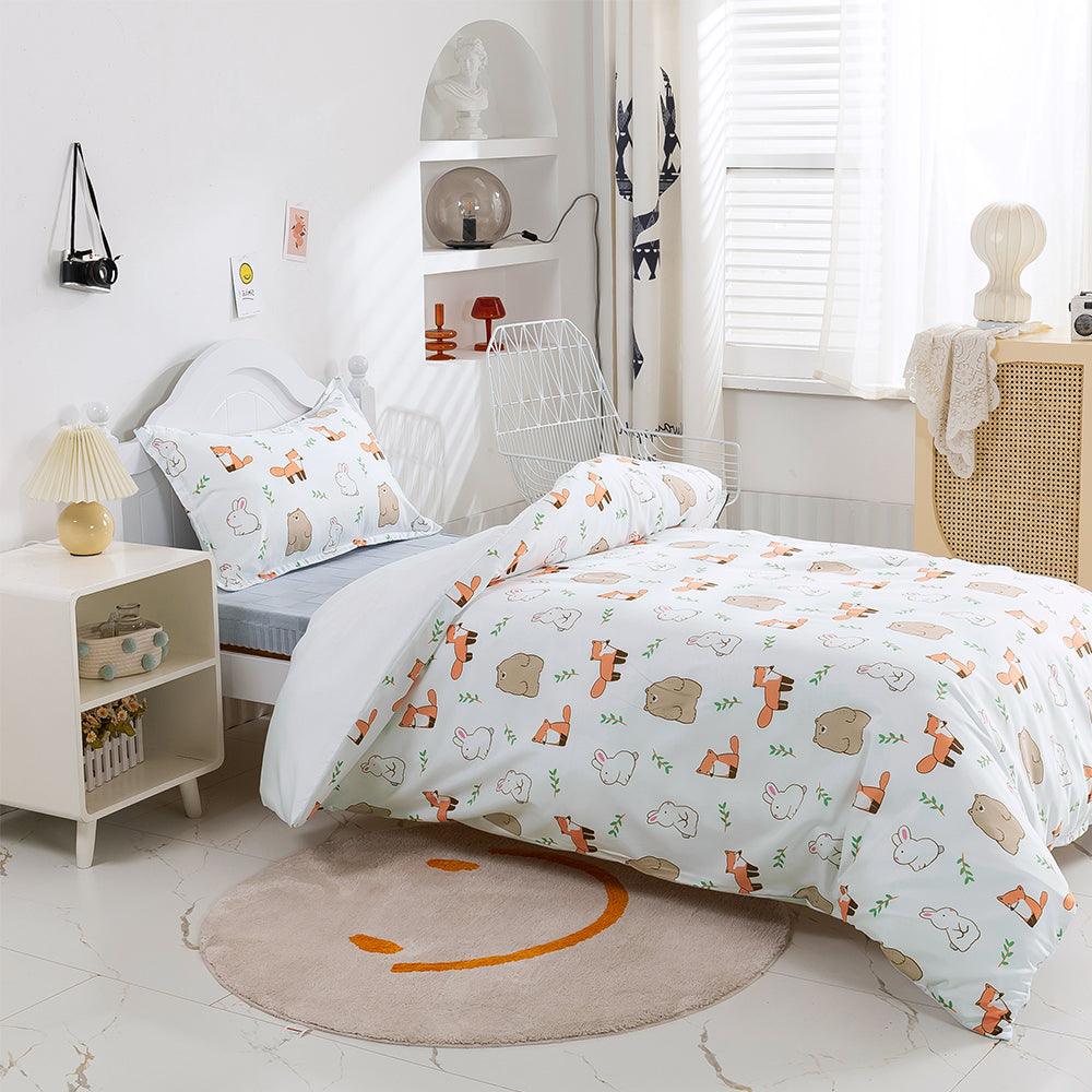 3D Cartoon Animal Fox Bear Rabbit Quilt Cover Set Bedding Set Duvet Cover Pillowcases 471