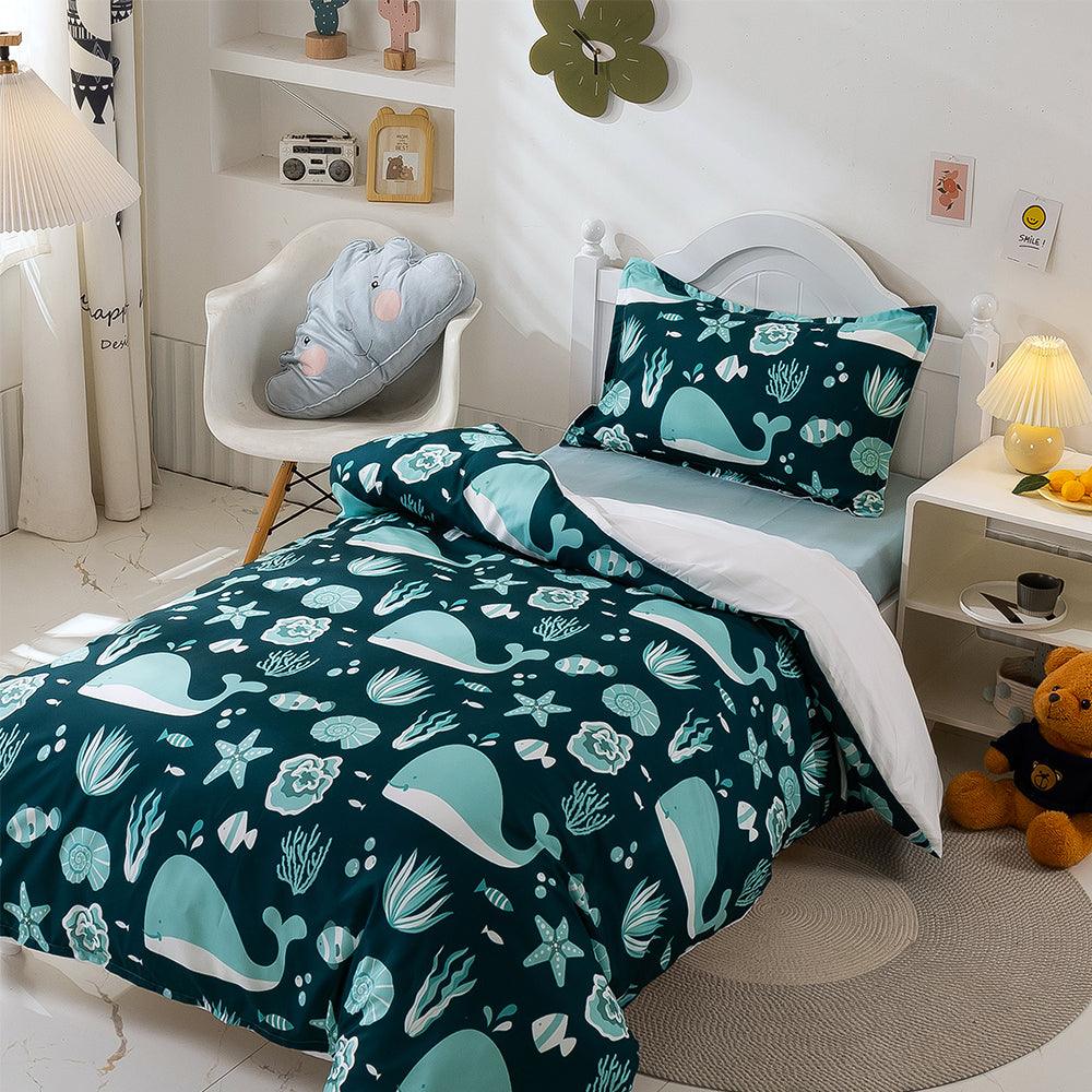3D Cartoon Animal Dolphin Conch Quilt Cover Set Bedding Set Duvet Cover Pillowcases 251