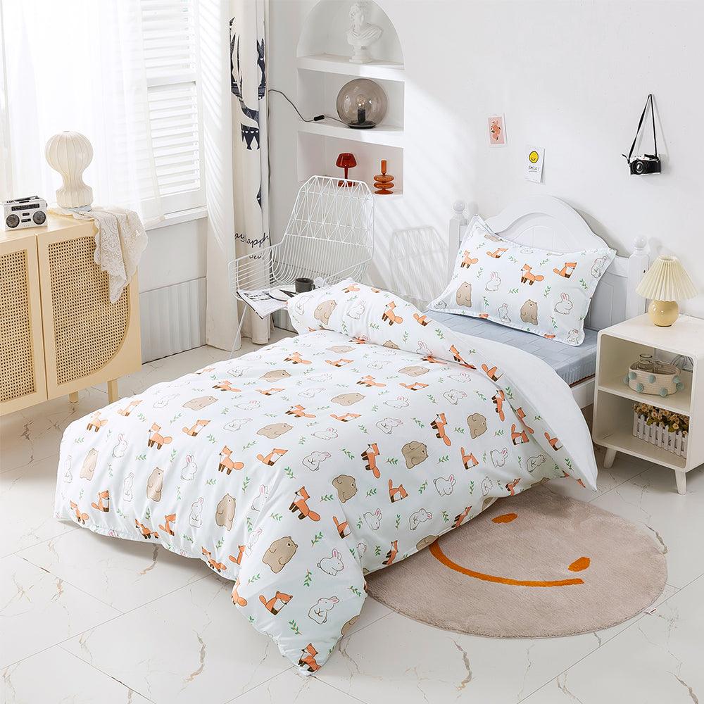 3D Cartoon Animal Fox Bear Rabbit Quilt Cover Set Bedding Set Duvet Cover Pillowcases 471