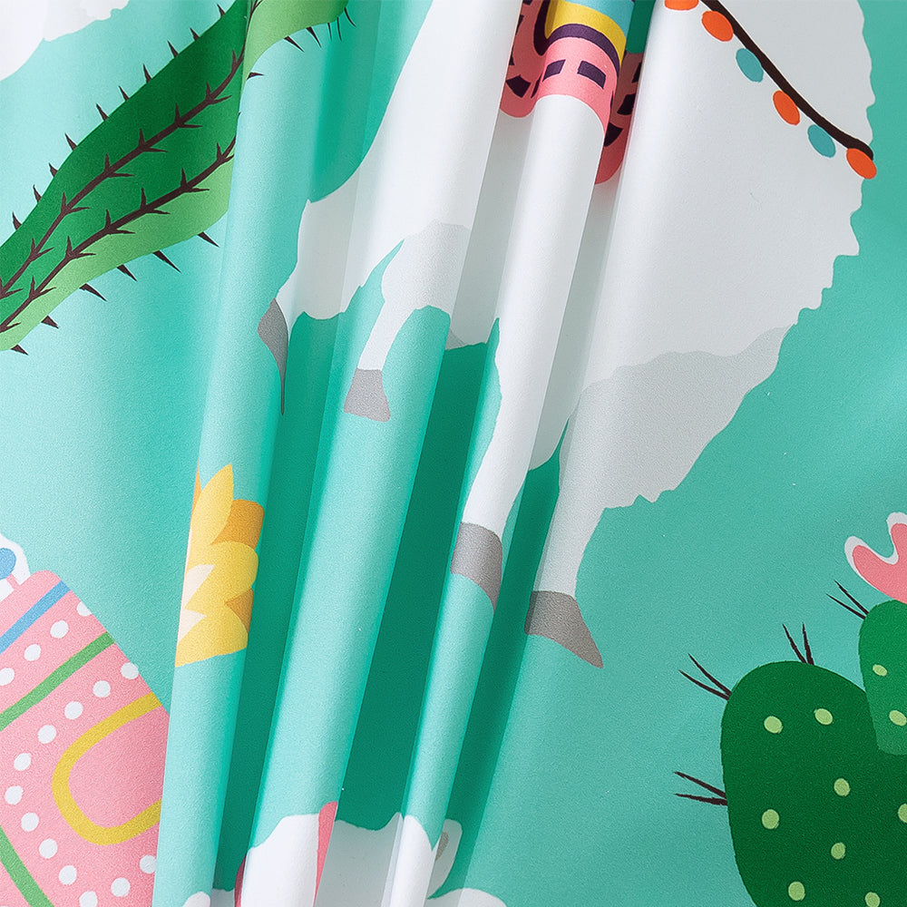 3D Alpaca Cactus Pattern Green Quilt Cover Set Bedding Set Duvet Cover Pillowcase 74