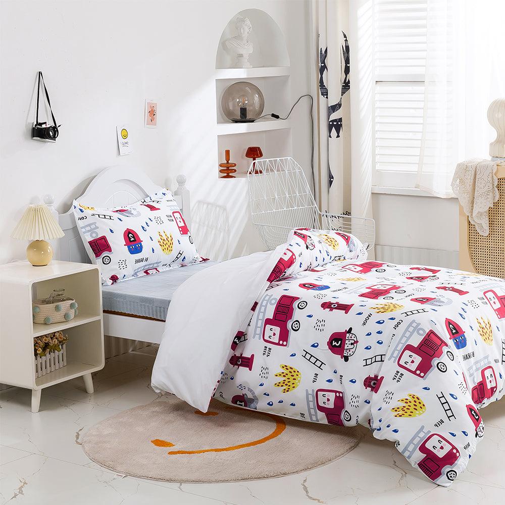 3D Cartoon Fire Station Quilt Cover Set Bedding Set Duvet Cover Pillowcases 474