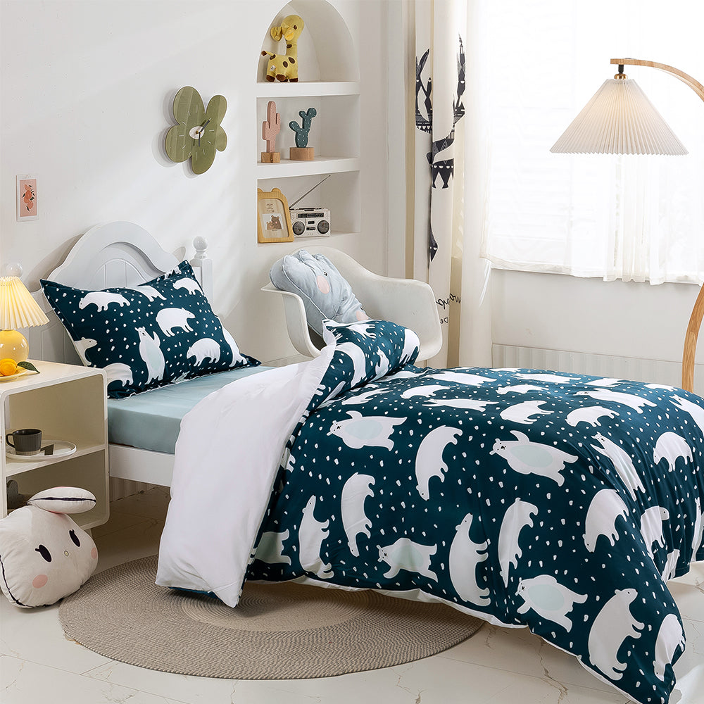 3D Bear Cartoon Pattern Quilt Cover Set Bedding Set Duvet Cover Pillowcases 77