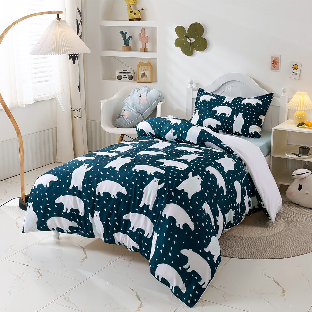 3D Bear Cartoon Pattern Quilt Cover Set Bedding Set Duvet Cover Pillowcases 77