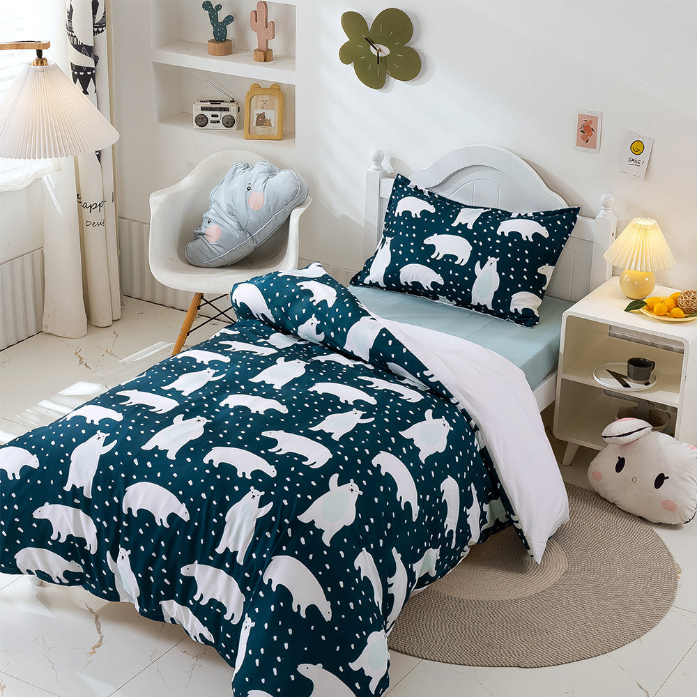 3D Bear Cartoon Pattern Quilt Cover Set Bedding Set Duvet Cover Pillowcases 77