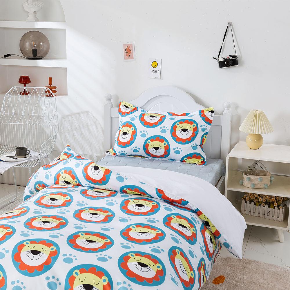 3D Cartoon Animal Lion Quilt Cover Set Bedding Set Duvet Cover Pillowcases 478
