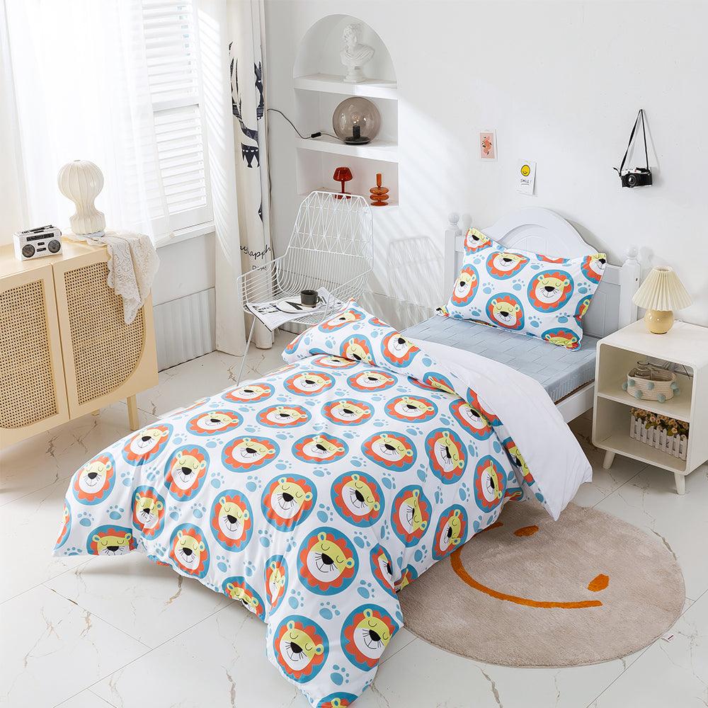 3D Cartoon Animal Lion Quilt Cover Set Bedding Set Duvet Cover Pillowcases 478
