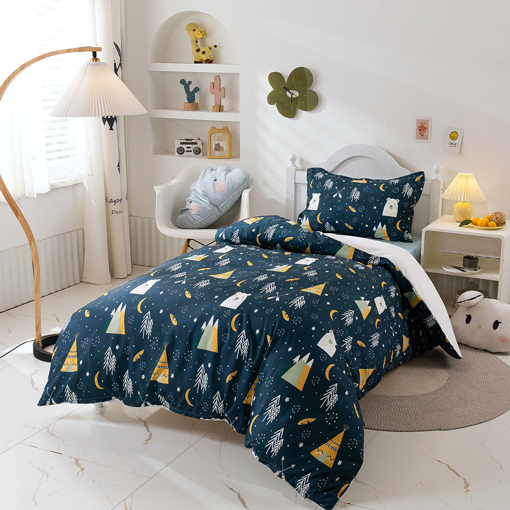 3D Bear Trees Mountain Pattern Quilt Cover Set Bedding Set Duvet Cover Pillowcases 79