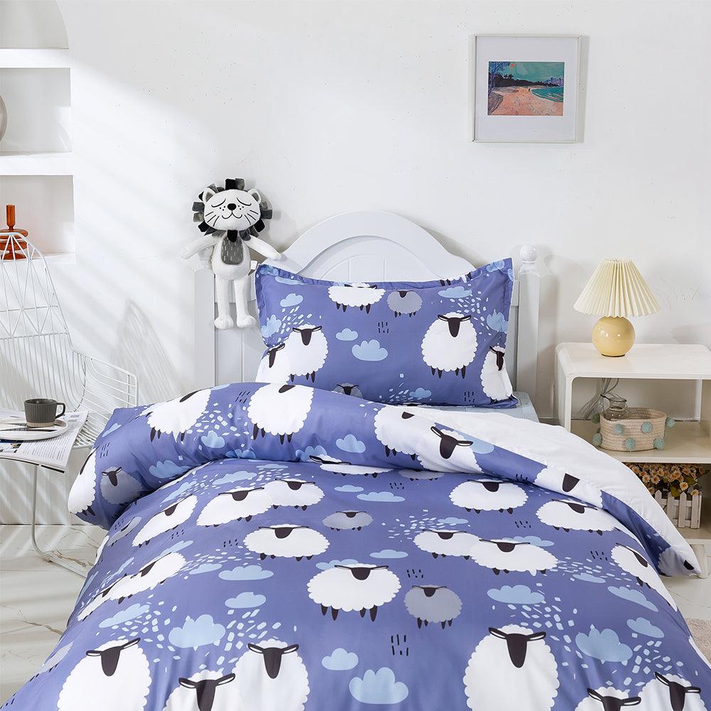 3D Cartoon Animal Sheep Quilt Cover Set Bedding Set Duvet Cover Pillowcases 474