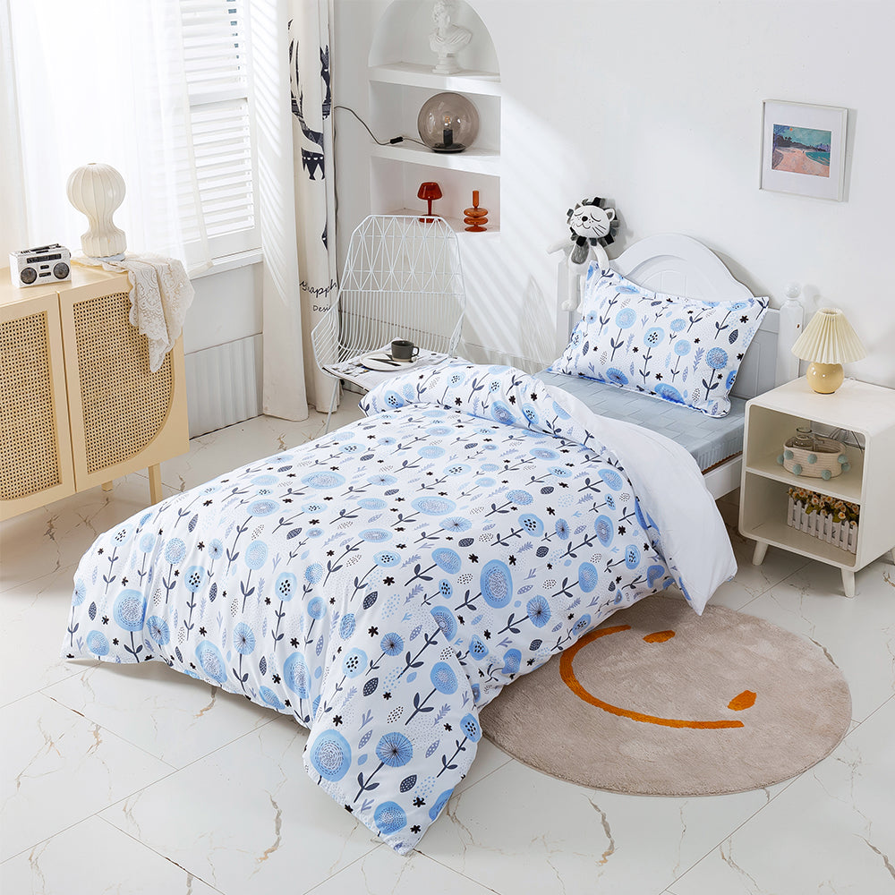 3D Blue Floral Pattern Quilt Cover Set Bedding Set Duvet Cover Pillowcases 333