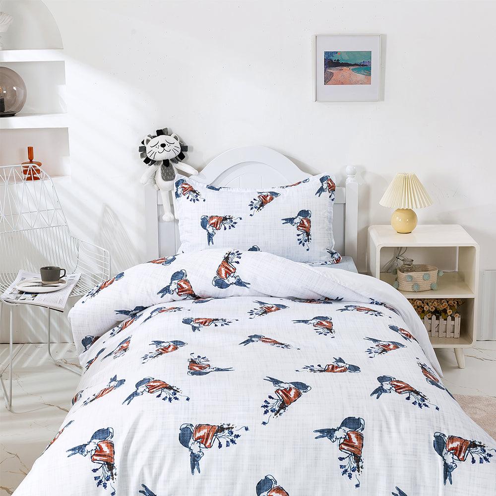 3D Cartoon Animal Rabbit Kids Quilt Cover Set Bedding Set Duvet Cover Pillowcases 484