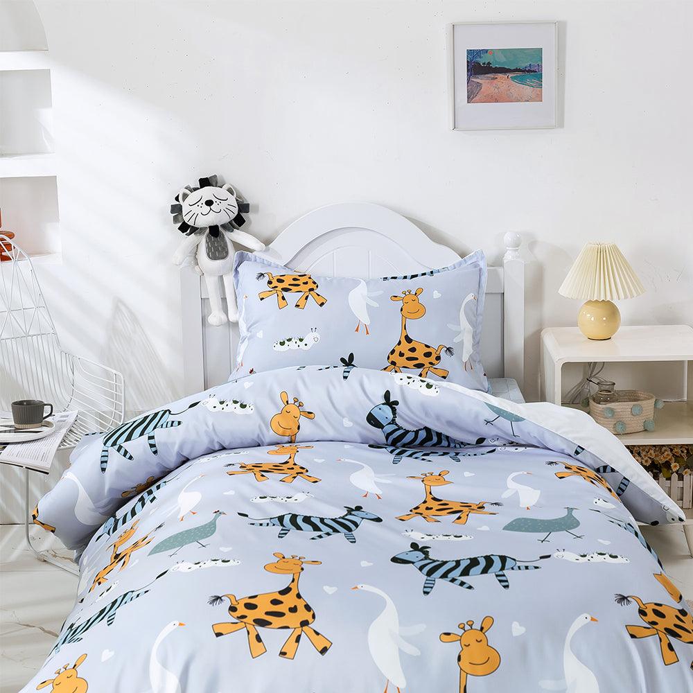 3D Cartoon Animal Giraffe Quilt Cover Set Bedding Set Duvet Cover Pillowcases 486