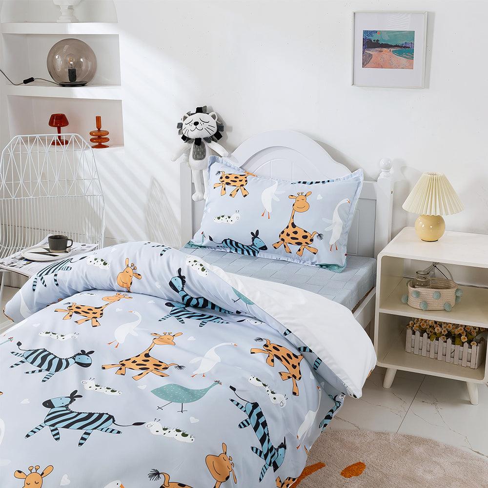 3D Cartoon Animal Giraffe Quilt Cover Set Bedding Set Duvet Cover Pillowcases 486