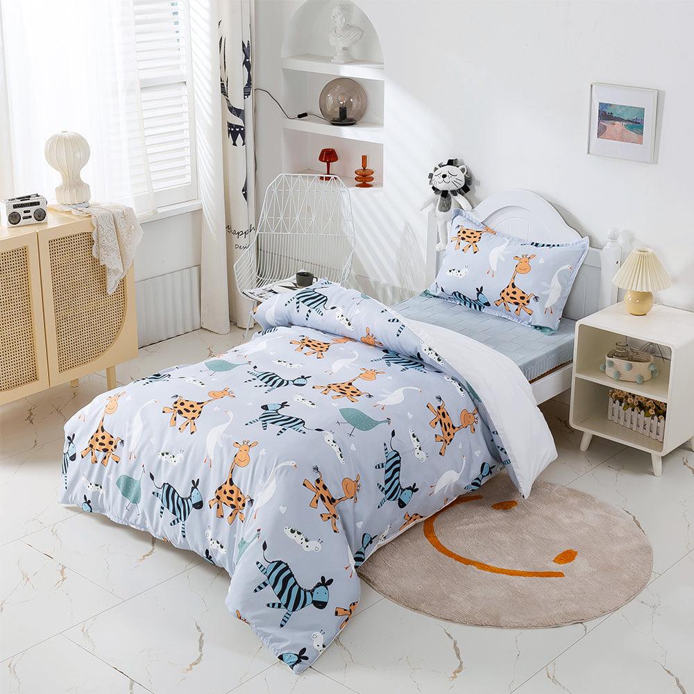 3D Cartoon Animal Giraffe Quilt Cover Set Bedding Set Duvet Cover Pillowcases 486