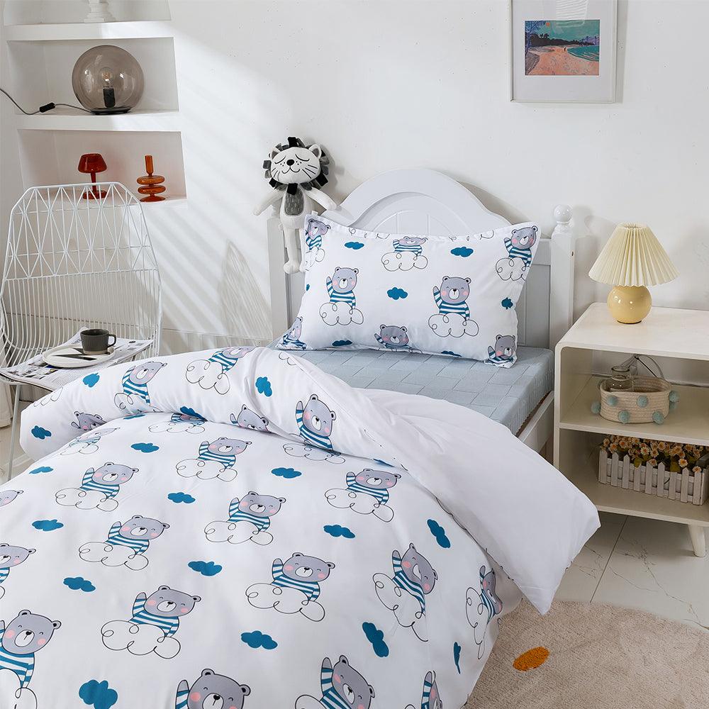 3D Cartoon Animal Bear Cloud Quilt Cover Set Bedding Set Duvet Cover Pillowcases 488