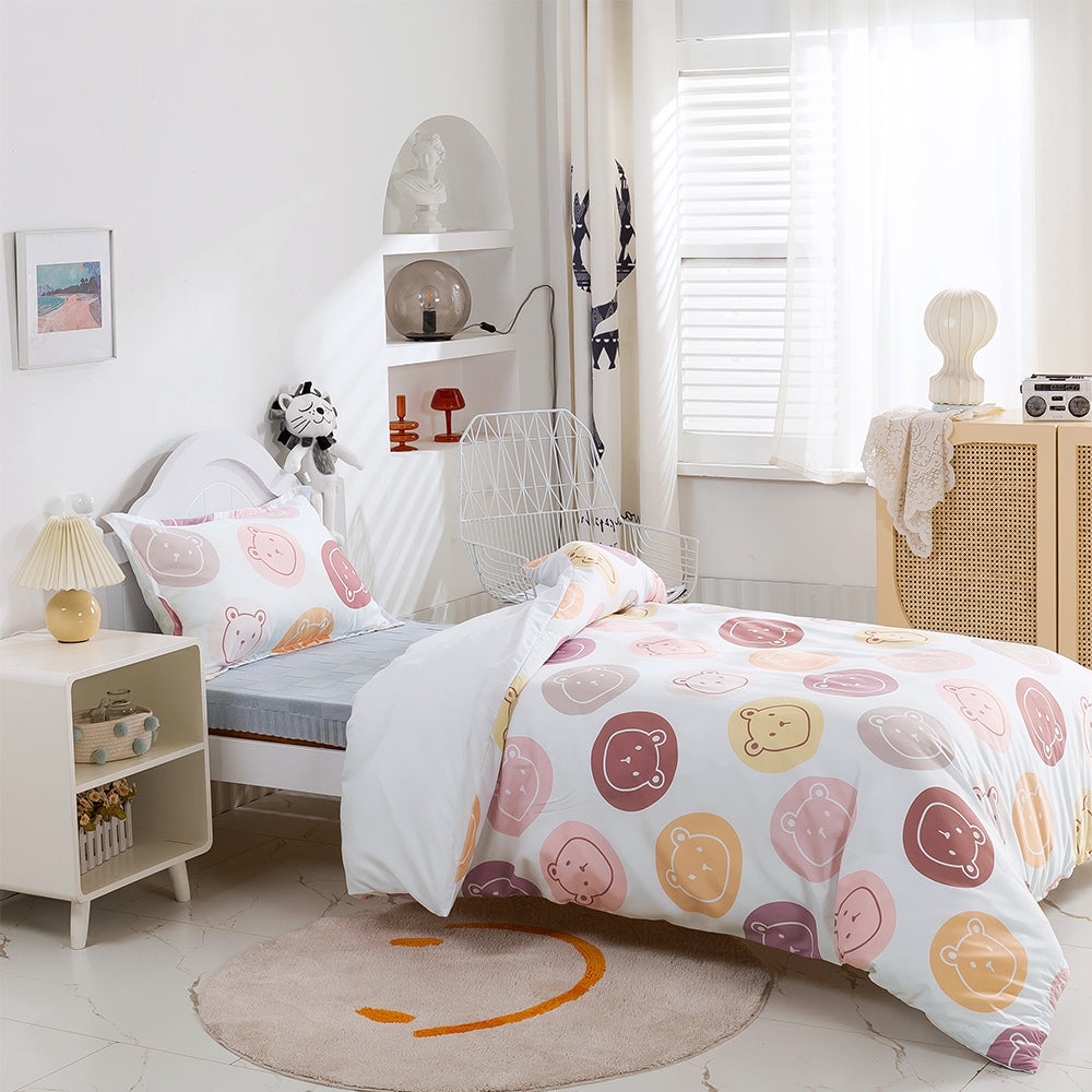 3D Bear Cartoon Pattern Quilt Cover Set Bedding Set Duvet Cover Pillowcases 340