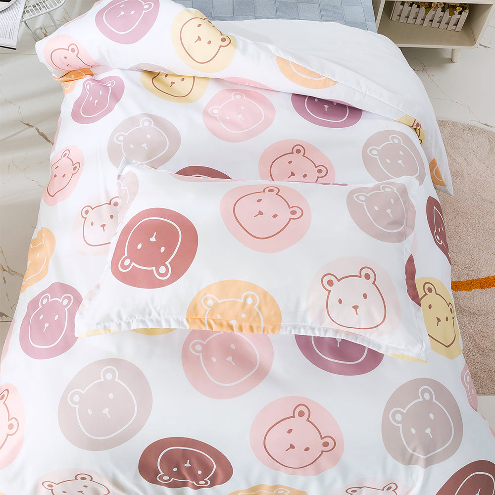 3D Bear Cartoon Pattern Quilt Cover Set Bedding Set Duvet Cover Pillowcases 340