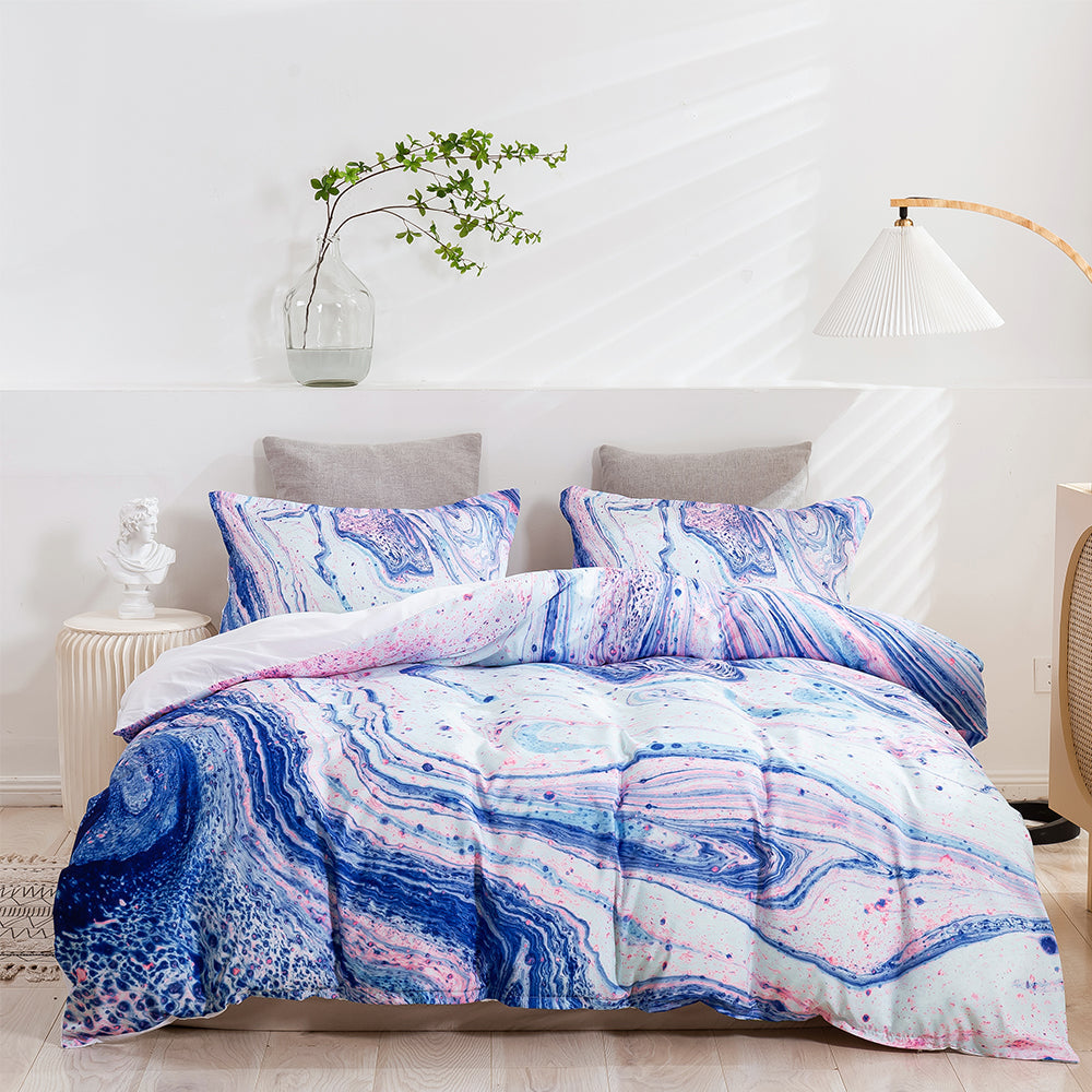3D Blue Marble Abstract Quilt Cover Set Bedding Set Duvet Cover Pillowcases 301