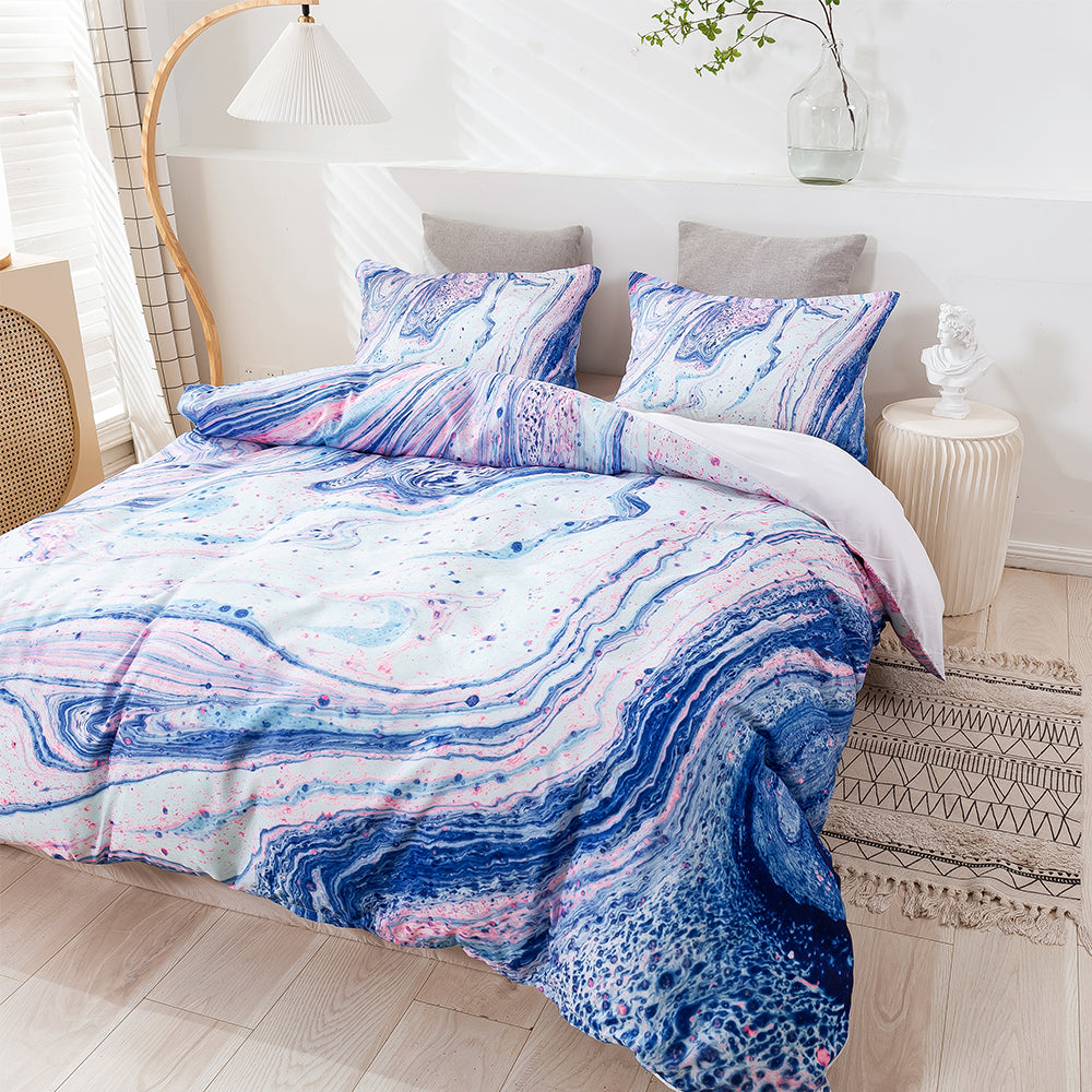 3D Blue Marble Abstract Quilt Cover Set Bedding Set Duvet Cover Pillowcases 301