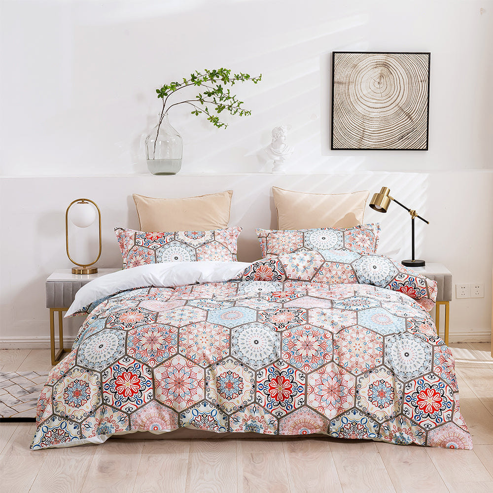 3D Bohemia Retro Floral Pattern Quilt Cover Set Bedding Set Duvet Cover Pillowcase 304