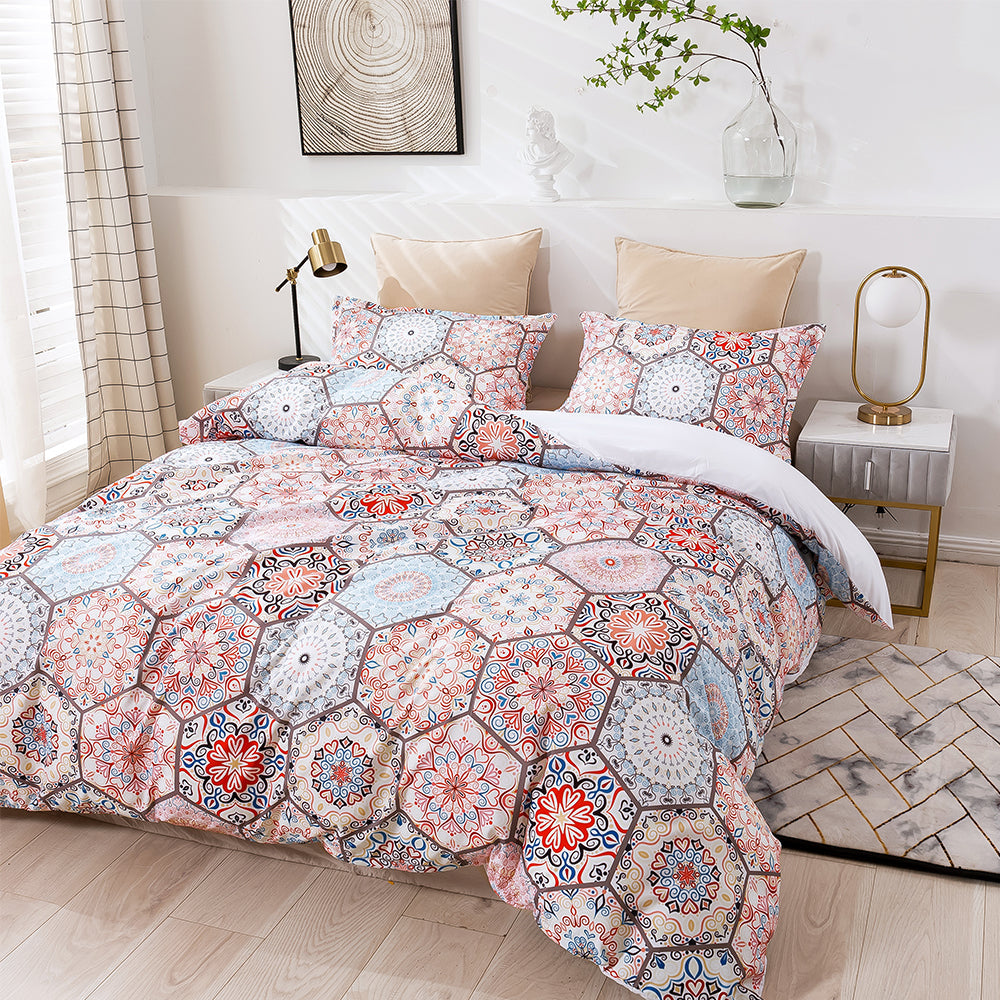 3D Bohemia Retro Floral Pattern Quilt Cover Set Bedding Set Duvet Cover Pillowcase 304