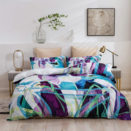 3D Abstract Color Pattern Quilt Cover Set Bedding Set Duvet Cover Pillowcases 447