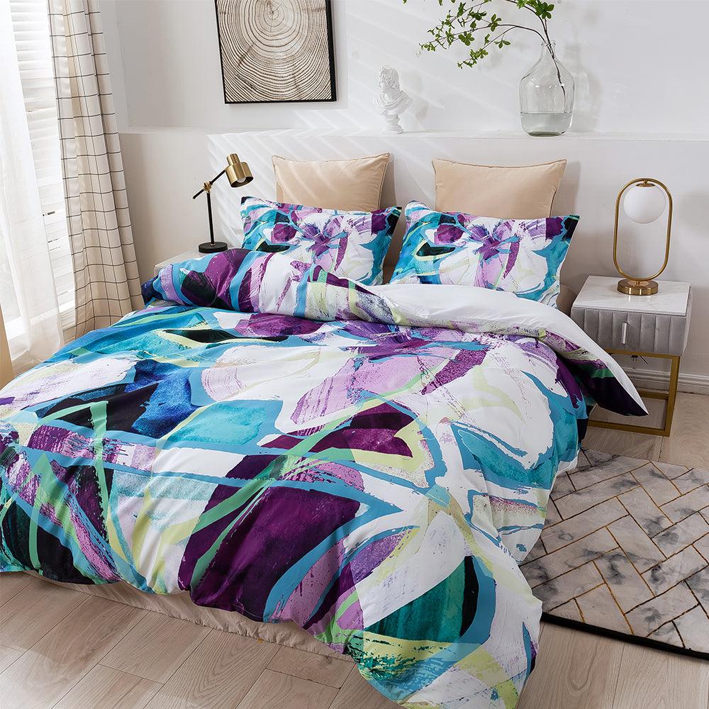 3D Abstract Color Pattern Quilt Cover Set Bedding Set Duvet Cover Pillowcases 447