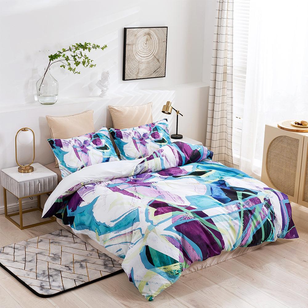 3D Abstract Color Pattern Quilt Cover Set Bedding Set Duvet Cover Pillowcases 447