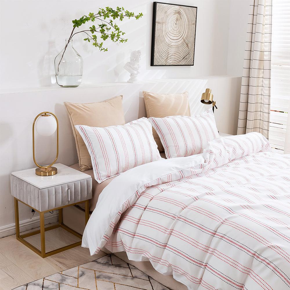 3D Abstract Geometric Line Quilt Cover Set Bedding Set Duvet Cover Pillowcases 448