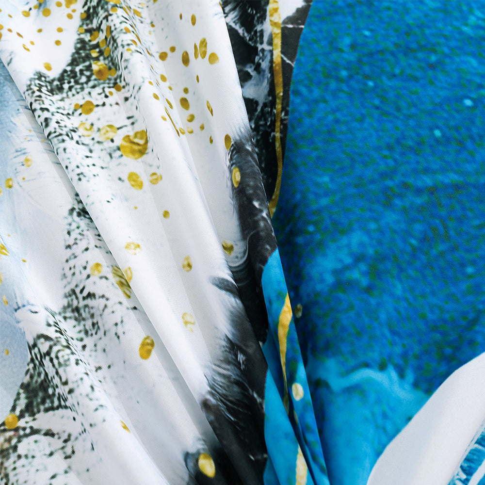 3D Blue Golden Abstract Quilt Cover Set Bedding Set Duvet Cover Pillowcases 310