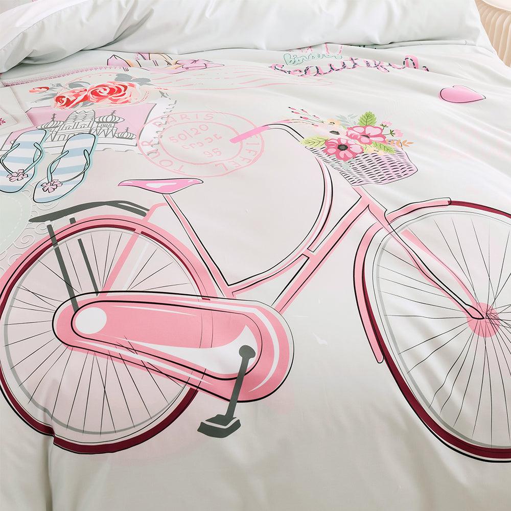 3D Beautiful Mood Bike Quilt Cover Set Bedding Set Duvet Cover Pillowcases 321