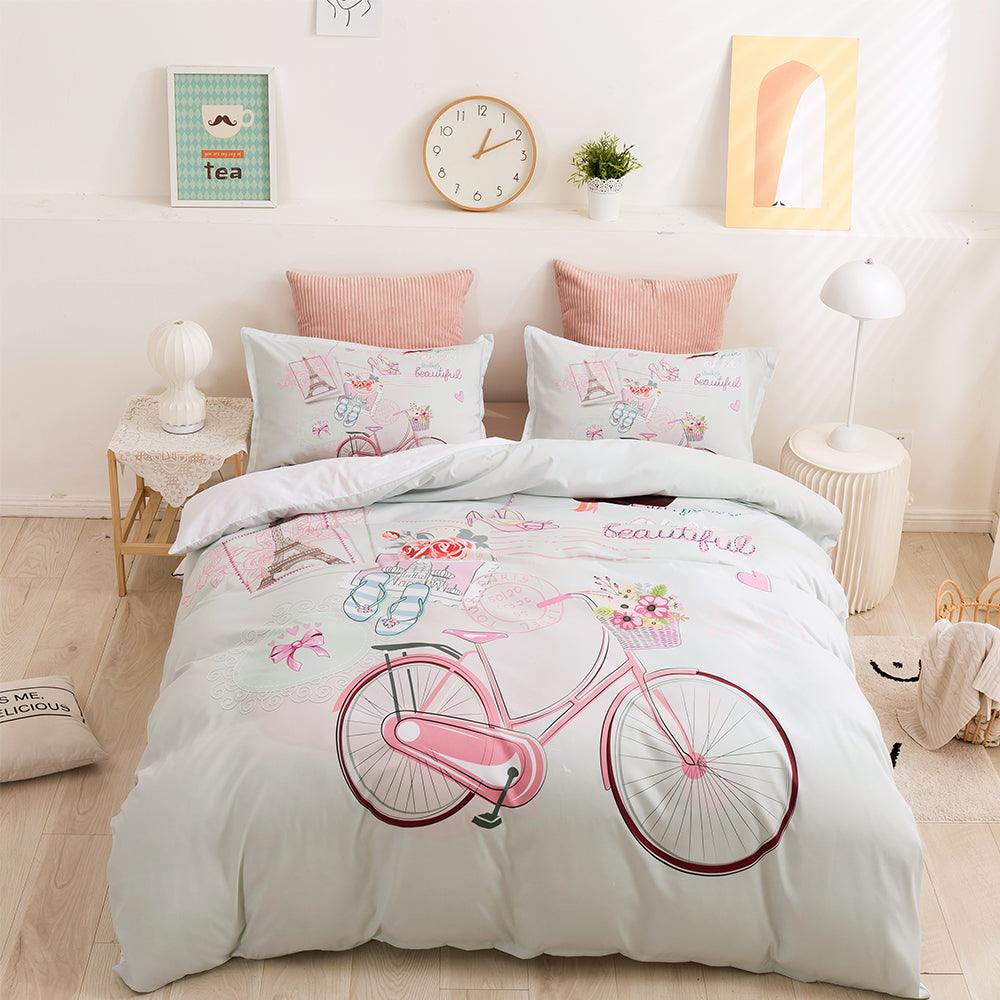 3D Beautiful Mood Bike Quilt Cover Set Bedding Set Duvet Cover Pillowcases 321