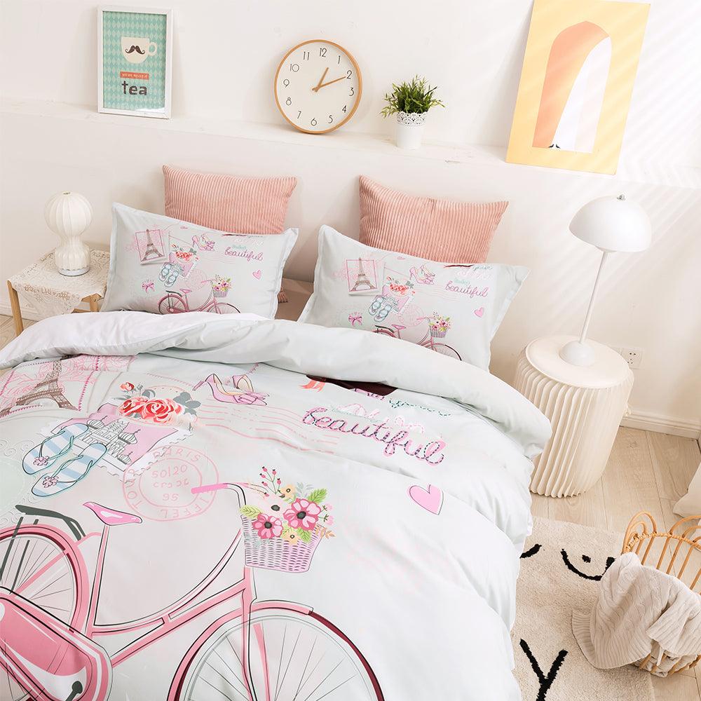 3D Beautiful Mood Bike Quilt Cover Set Bedding Set Duvet Cover Pillowcases 321