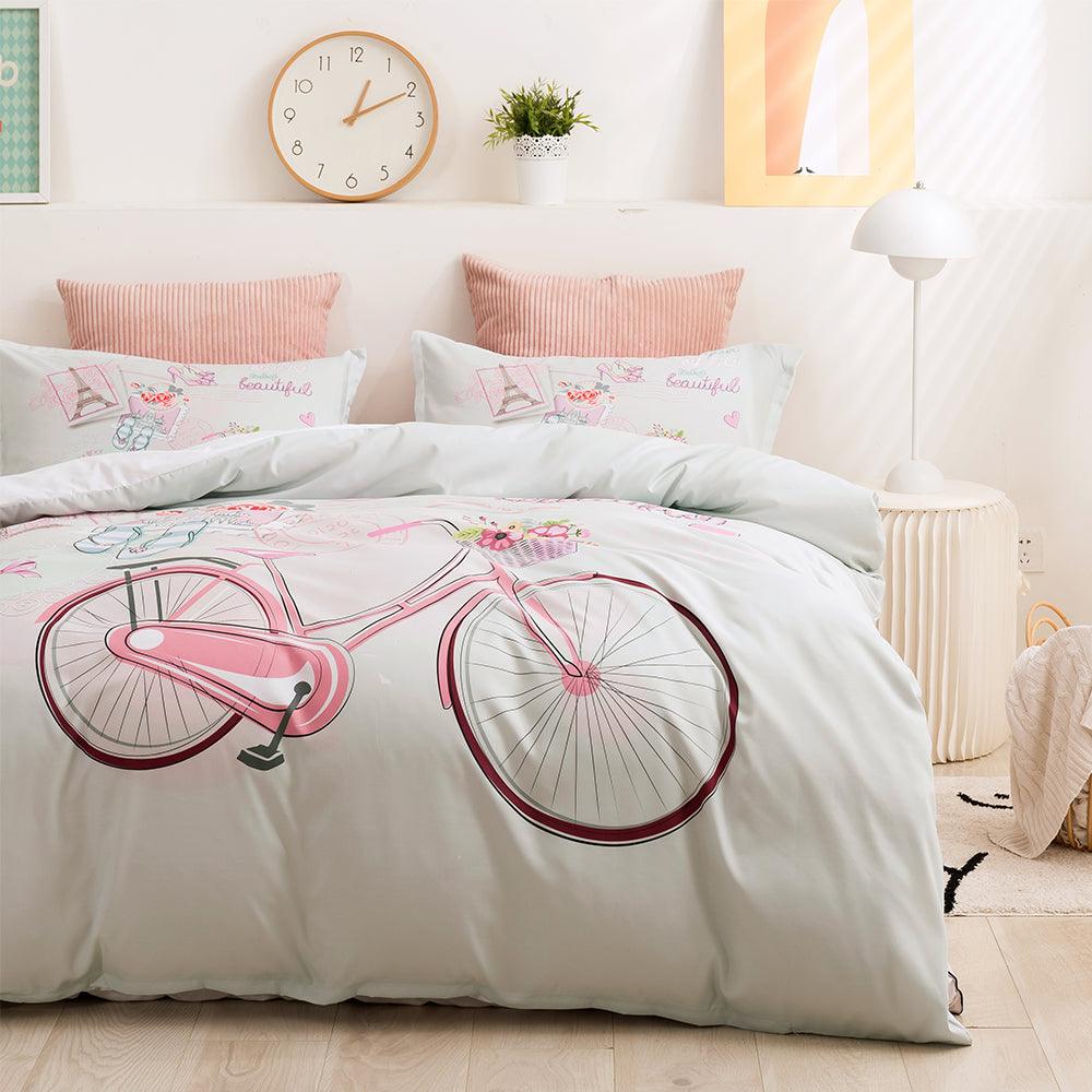 3D Beautiful Mood Bike Quilt Cover Set Bedding Set Duvet Cover Pillowcases 321
