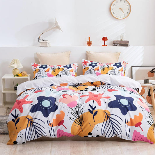 3D Cartoon Color Floral Quilt Cover Set Bedding Set Duvet Cover Pillowcases 267