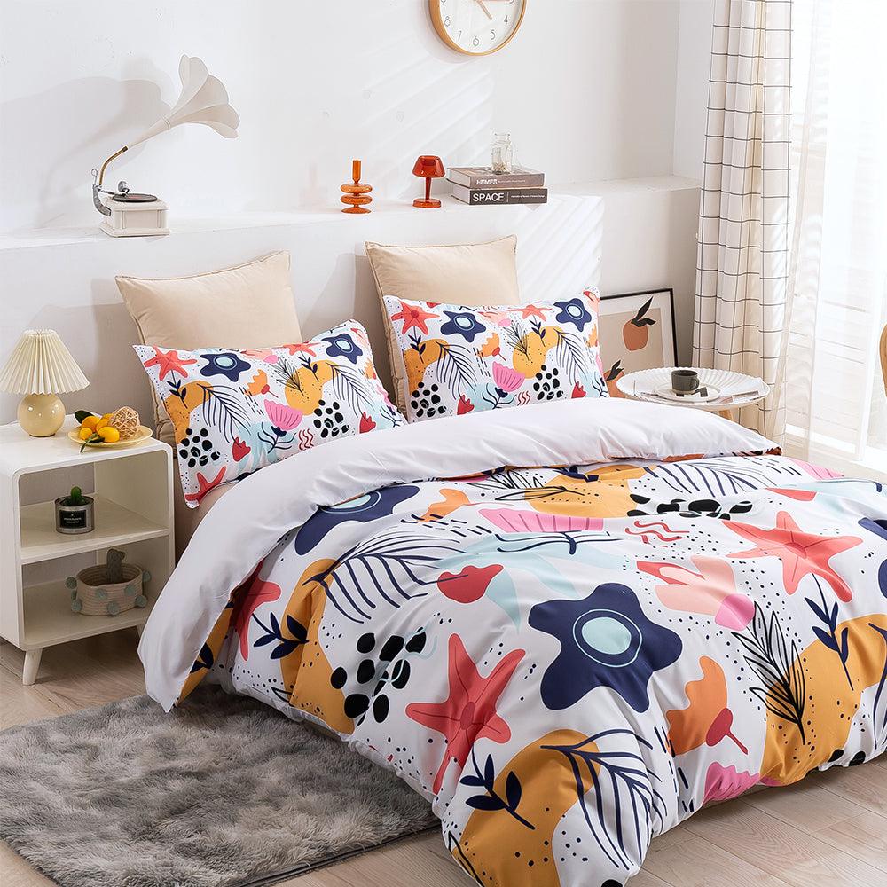 3D Cartoon Color Floral Quilt Cover Set Bedding Set Duvet Cover Pillowcases 267