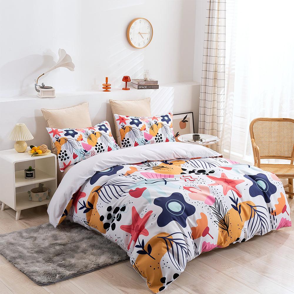 3D Cartoon Color Floral Quilt Cover Set Bedding Set Duvet Cover Pillowcases 267