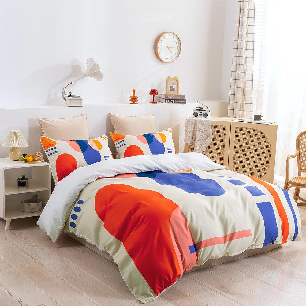 3D Abstract Color Geometry Quilt Cover Set Bedding Set Duvet Cover Pillowcases 261
