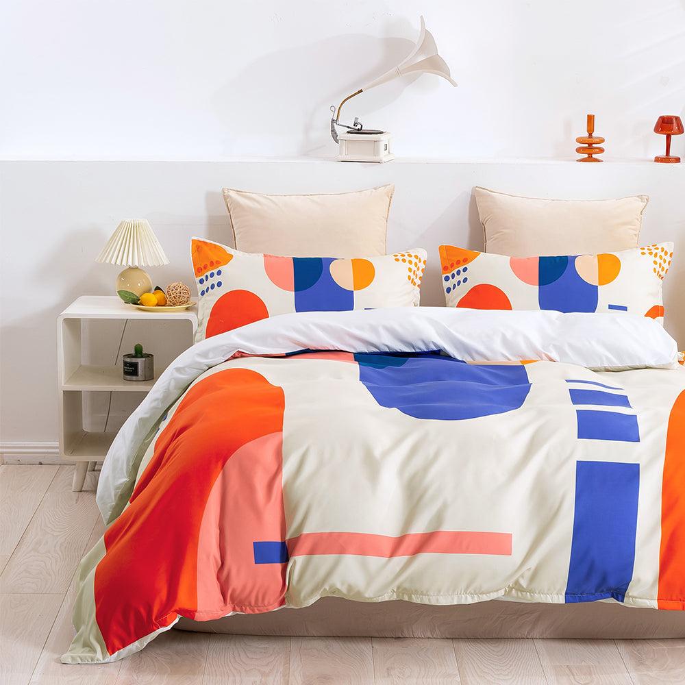 3D Abstract Color Geometry Quilt Cover Set Bedding Set Duvet Cover Pillowcases 261