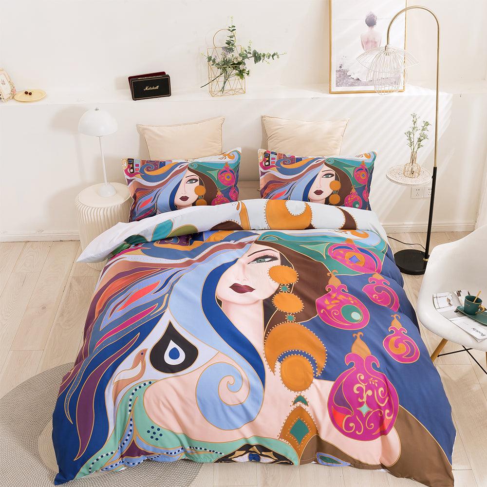 3D Beautiful Girl Quilt Cover Set Bedding Set Duvet Cover Pillowcases 323