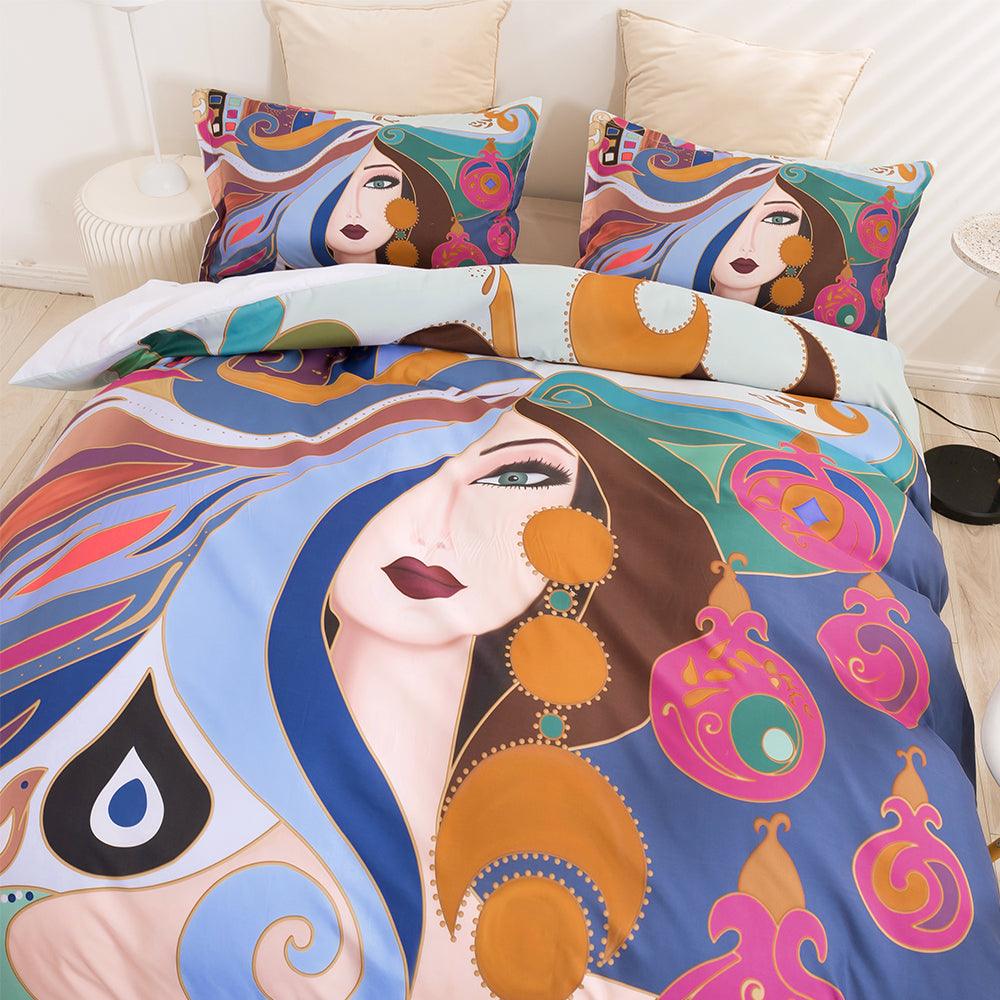 3D Beautiful Girl Quilt Cover Set Bedding Set Duvet Cover Pillowcases 323