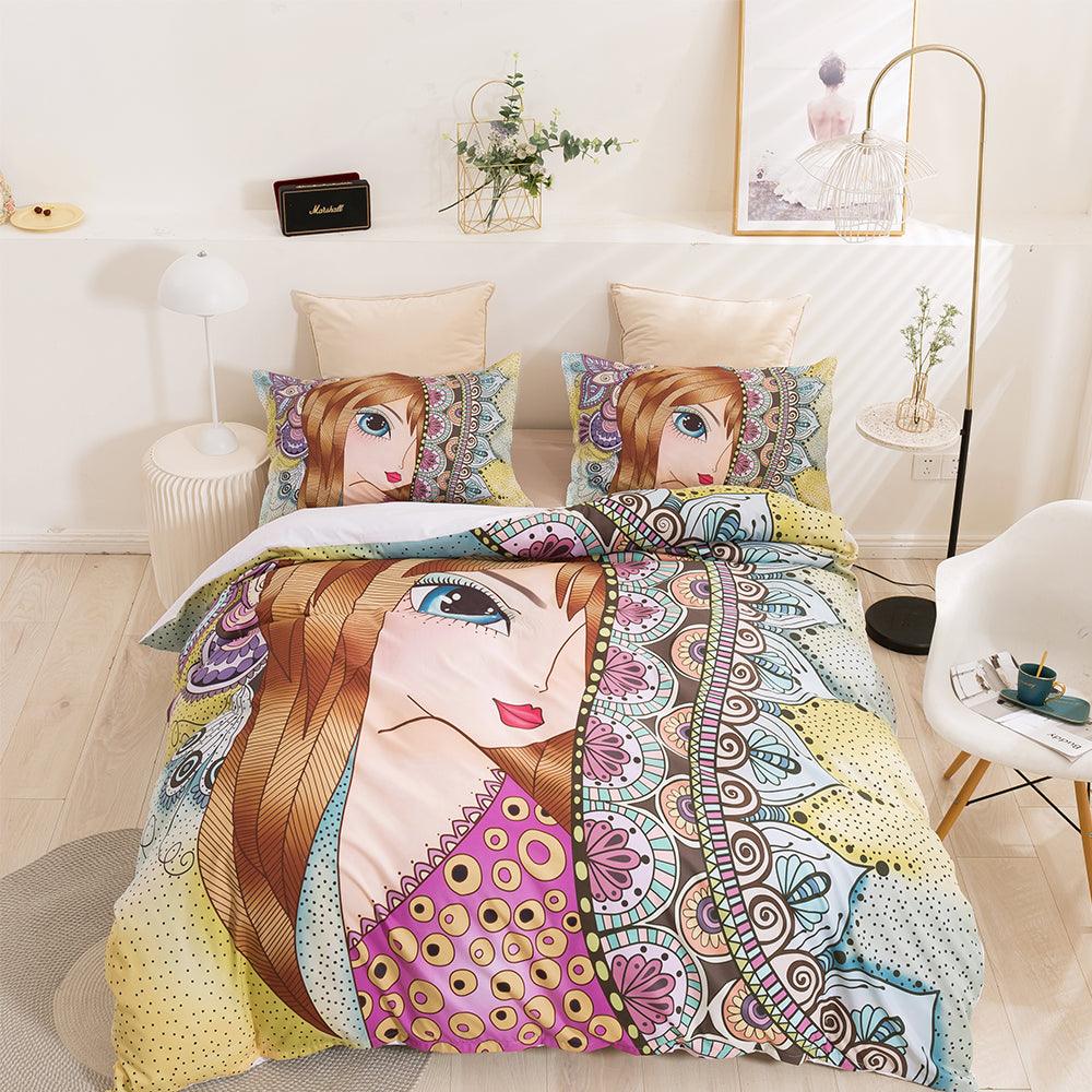 3D Beautiful Girl Quilt Cover Set Bedding Set Duvet Cover Pillowcases 324
