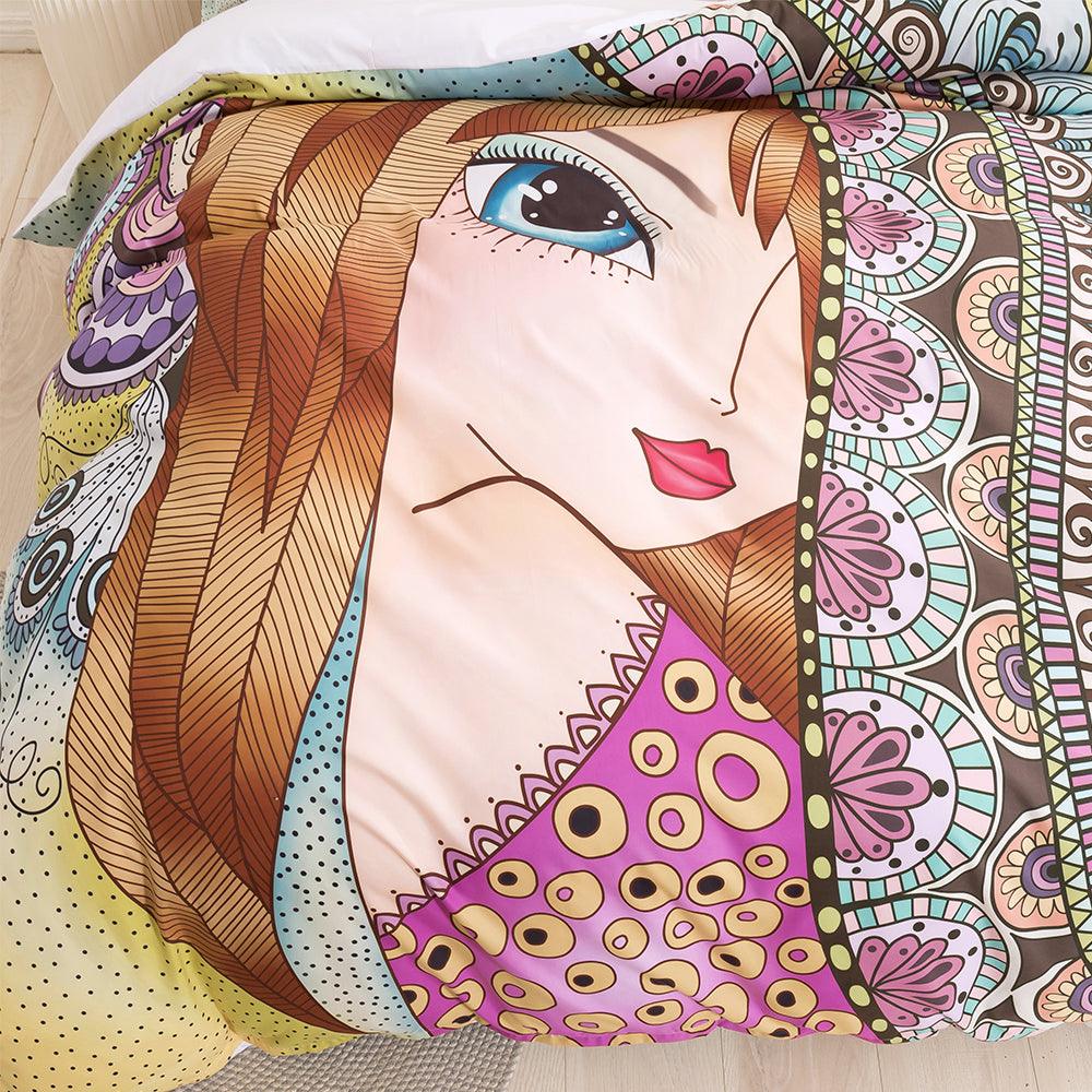 3D Beautiful Girl Quilt Cover Set Bedding Set Duvet Cover Pillowcases 324