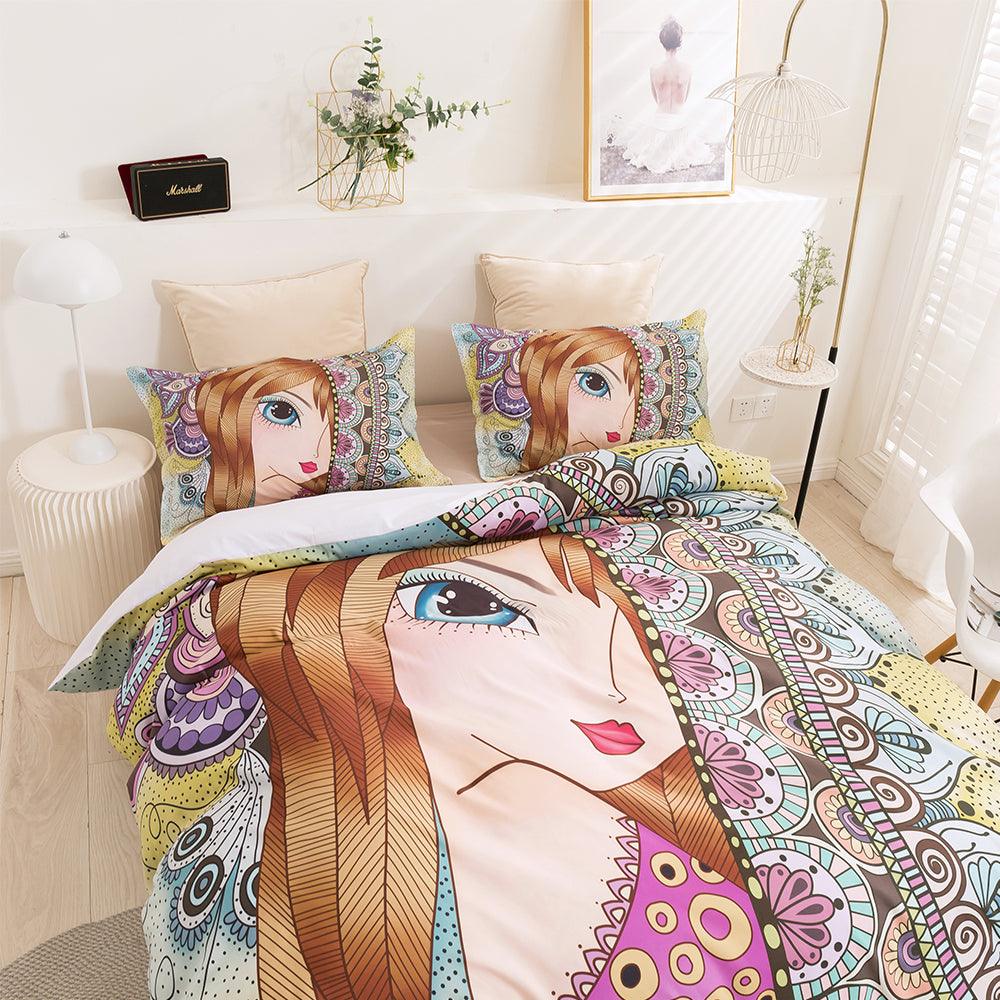 3D Beautiful Girl Quilt Cover Set Bedding Set Duvet Cover Pillowcases 324
