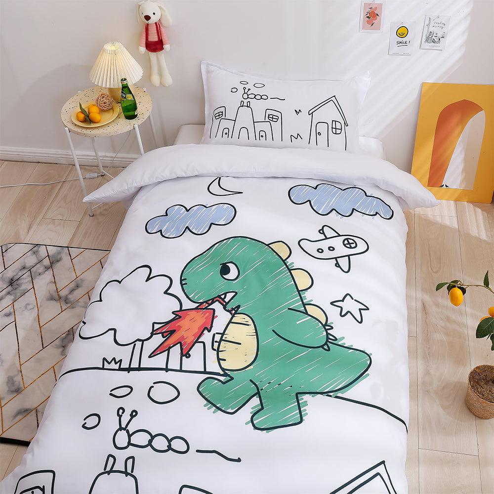 3D Cartoon Animal Dinosaur Quilt Cover Set Bedding Set Duvet Cover Pillowcases 167