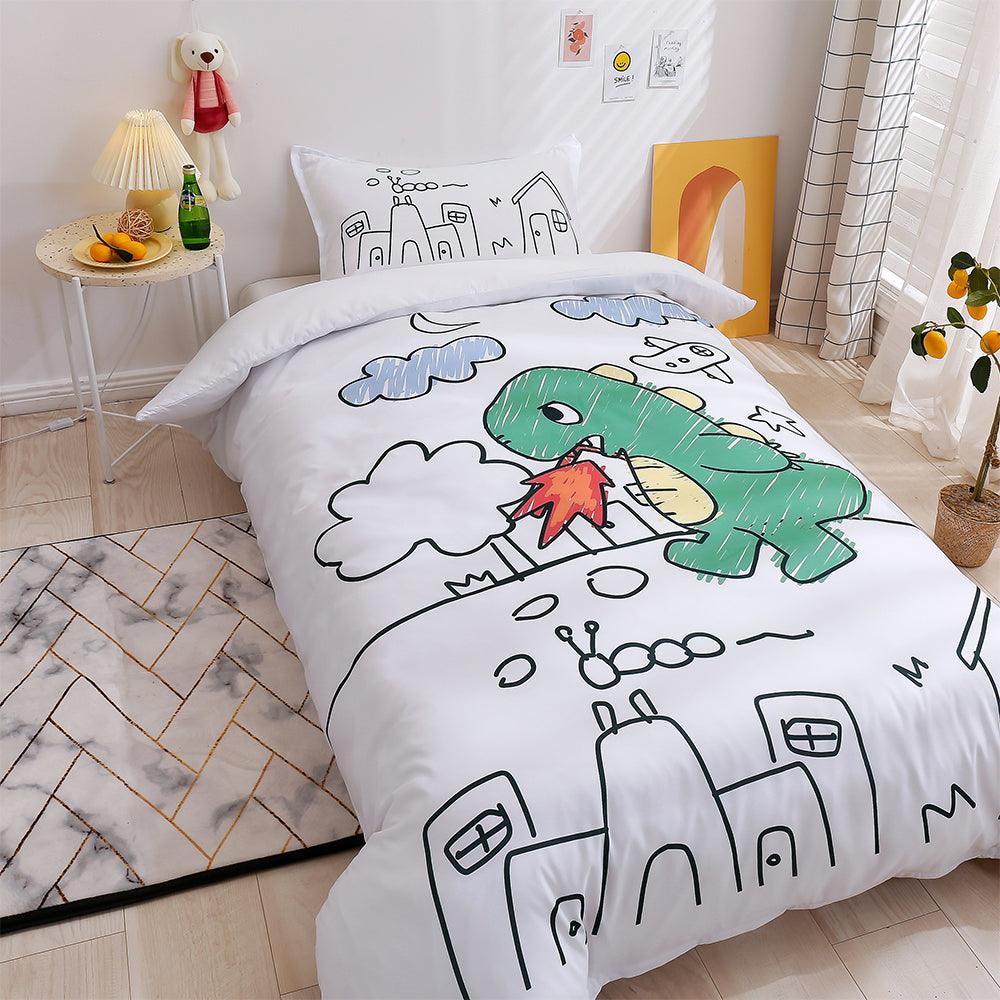 3D Cartoon Animal Dinosaur Quilt Cover Set Bedding Set Duvet Cover Pillowcases 167
