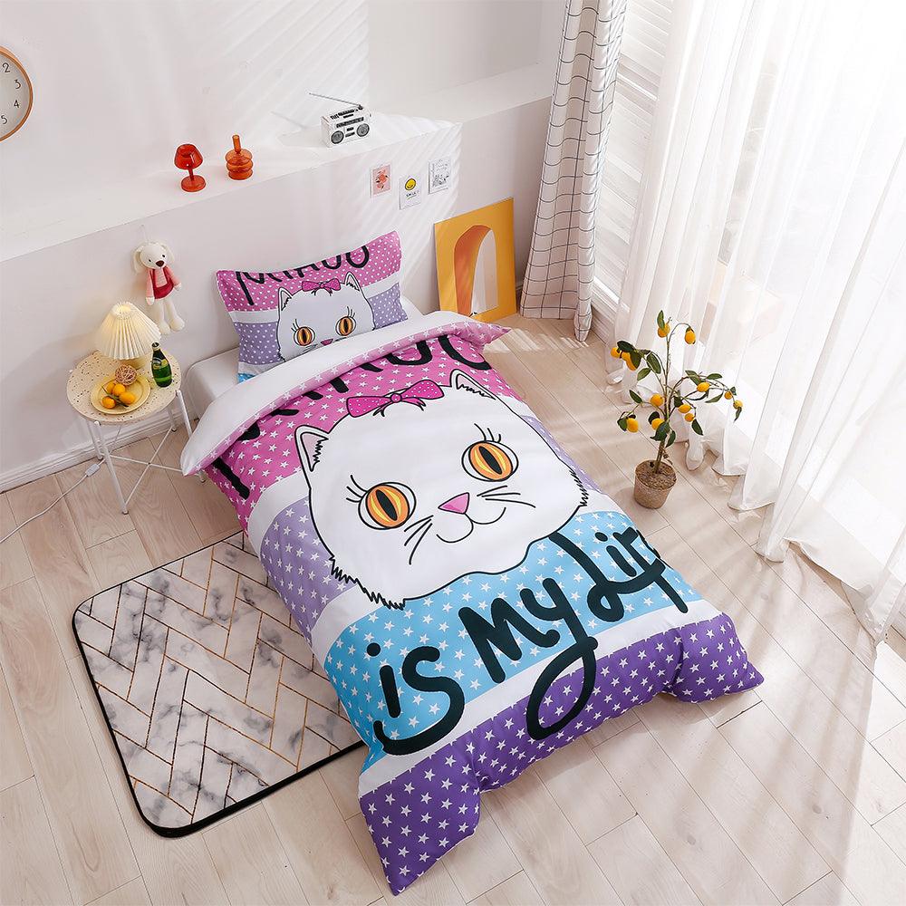 3D Cartoon Animal Cat Quilt Cover Set Bedding Set Duvet Cover Pillowcases 159