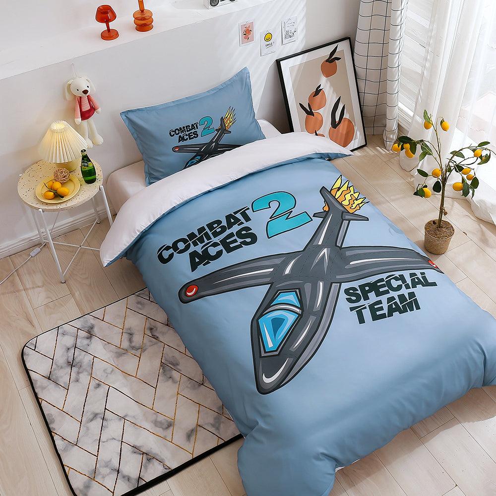 3D Cartoon Airplane Pattern Quilt Cover Set Bedding Set Duvet Cover Pillowcases 175