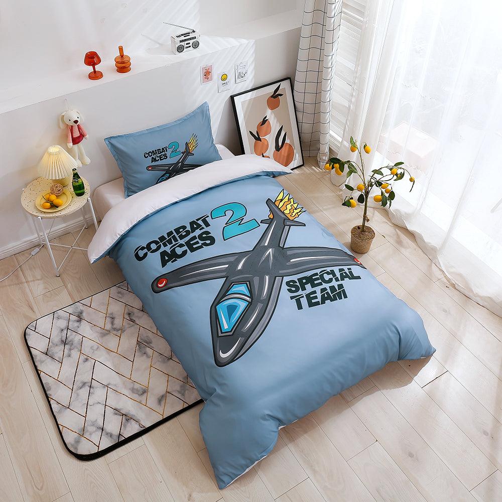 3D Cartoon Airplane Pattern Quilt Cover Set Bedding Set Duvet Cover Pillowcases 175