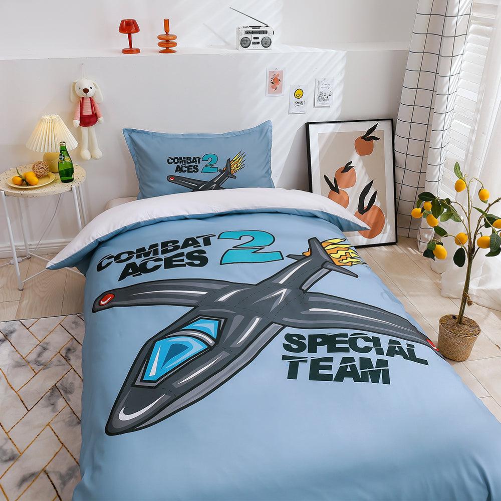 3D Cartoon Airplane Pattern Quilt Cover Set Bedding Set Duvet Cover Pillowcases 175