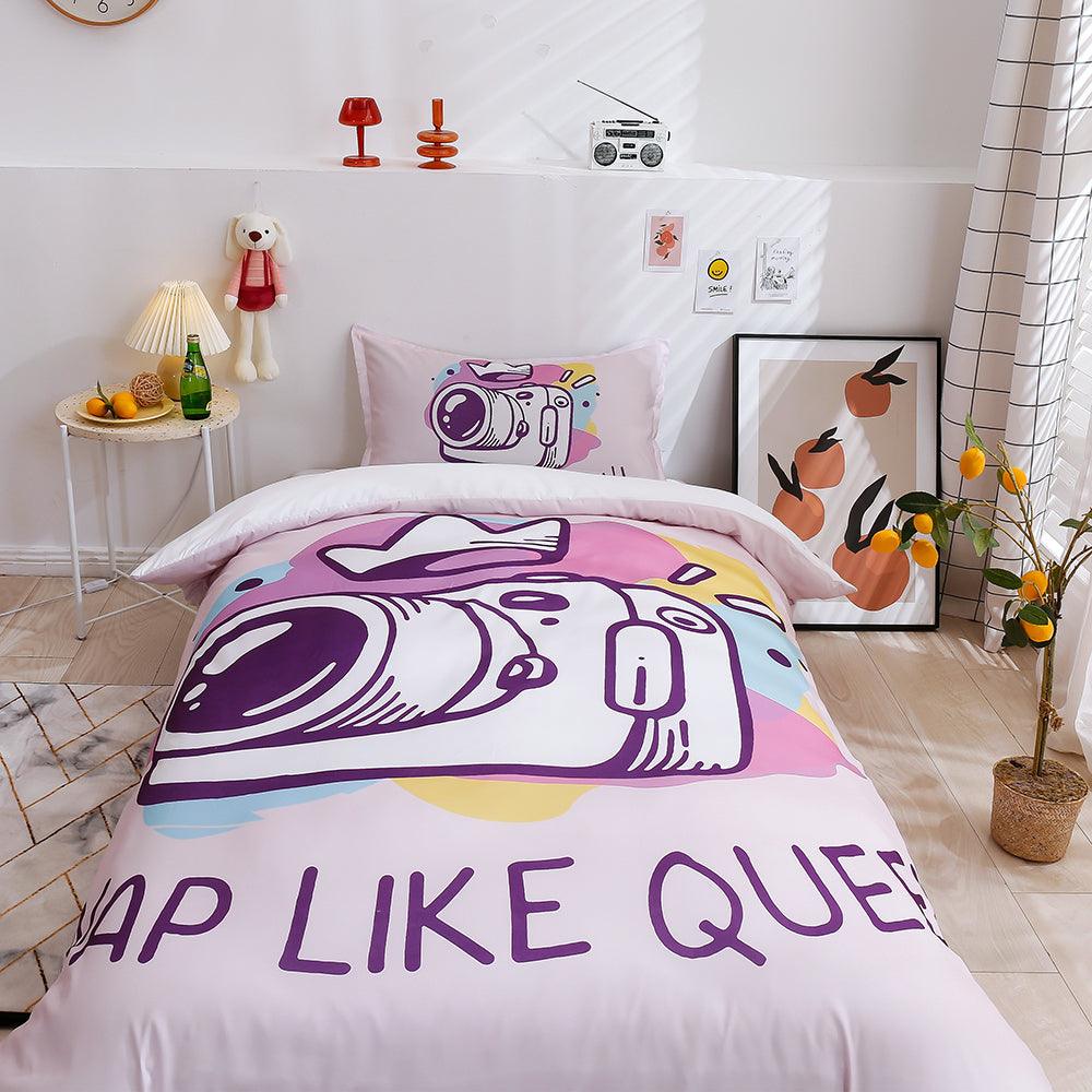 3D Cartoon Purple Camera Quilt Cover Set Bedding Set Duvet Cover Pillowcases 169